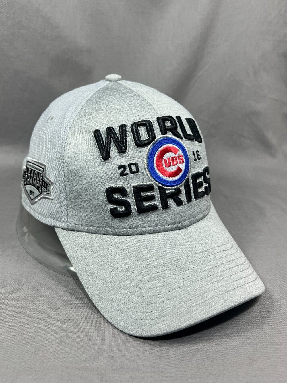 Chicago Cubs New Era 39Thirty 2016 World Series Flex Hat OSFM Gray On Field Cap
